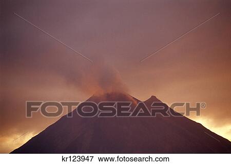 northern costa rica arenal volcano in mist View Large Photo Image Stock Photo - northern costa rica arenal volcano in mist. Fotosearch