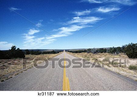 open highway in new mexico landscape View Large Photo Image Stock Photo - open highway in new mexico landscape. Fotosearch