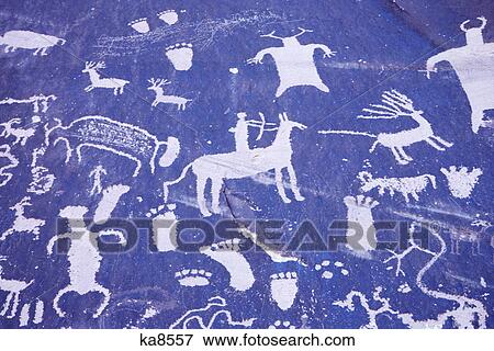 pictographs on newspaper rock canyonlands national park utah usa View Large Photo Image Stock Photo - pictographs on newspaper rock canyonlands national park utah usa. Fotosearch