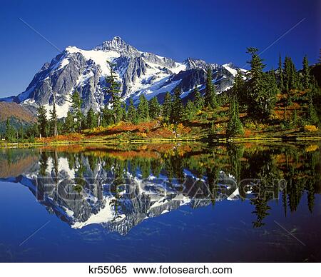 Stock Photography - picture lake mt. shuksan washington. Fotosearch