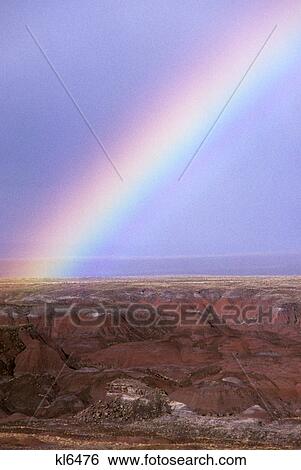 rainbow over painted desert arizona View Large Photo Image Stock Photograph - rainbow over painted desert arizona. Fotosearch