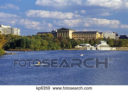 Stock Photo - rowing on schuylkill river philadelphia, philadelphia. Fotosearch