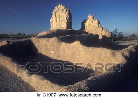 ruin casa grande national monument View Large Photo Image Stock Photo - ruin casa grande national monument. Fotosearch