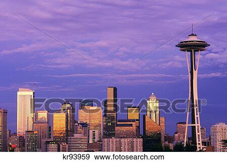 Stock Photo - skyline seattle, washington. Fotosearch