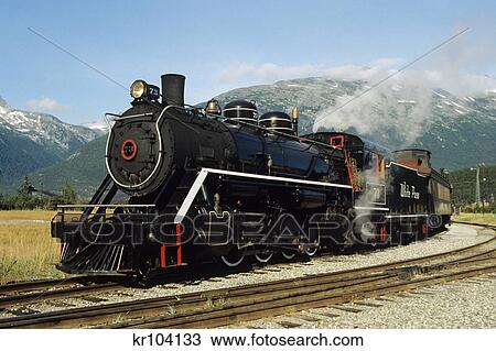 steam engine of the white pass and yukon railroad skagway, alaska View Large Photo Image Stock Image - steam engine of the white pass and yukon railroad skagway, alaska. Fotosearch