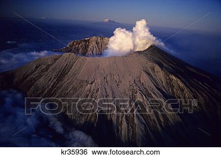 steam rising from mouth of volcano mount saint helens washington state View Large Photo Image Stock Photograph - steam rising from mouth of volcano mount saint helens washington state. Fotosearch
