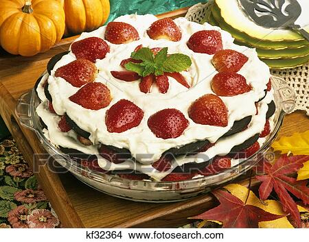 strawberry shortcake with chocolate wafers View Large Photo Image Picture - strawberry shortcake with chocolate wafers. Fotosearch