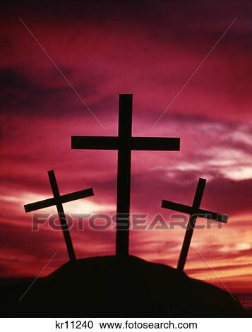 symbolic three crosses of calvary hill View Large Photo Image Stock Image - symbolic three crosses of calvary hill. Fotosearch