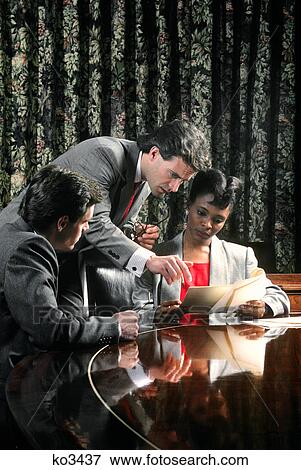three executives in conference room View Large Photo Image Stock Photo - three executives in conference room. Fotosearch