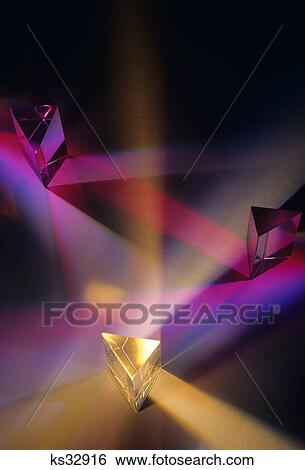 three prisms reflecting light View Large Photo Image Stock Photograph - three prisms reflecting light. Fotosearch
