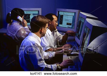 traffic management team at computer terminals View Large Photo Image Stock Image - traffic management team at computer terminals. Fotosearch