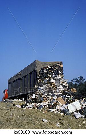 truck unloading trash at landfill bedford county, pennsylvania View Large Photo Image Stock Image - truck unloading trash at landfill bedford county, pennsylvania. Fotosearch