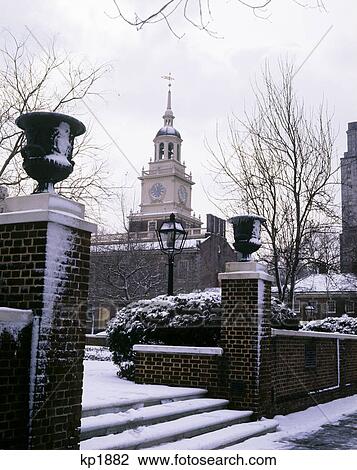 winter scene at independence hall philadelphia pa View Large Photo Image Stock Image - winter scene at independence hall philadelphia pa. Fotosearch