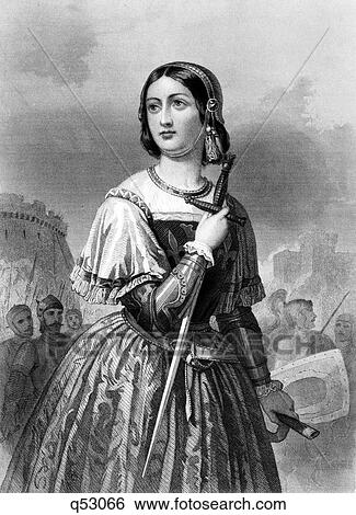 1400S 1430S Joan Of Arc Maid Of Orleans Military Leader Heroine Holding Sword View Large Photo Image Stock Photograph - 1400S 1430S Joan Of Arc Maid Of Orleans Military Leader Heroine Holding Sword. Fotosearch