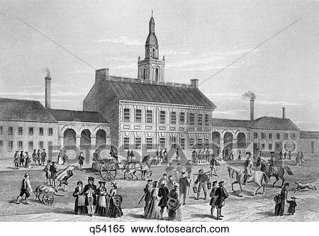 1700S Engraving Of Independence Hall In Philadelphia 1776 View Large Photo Image Stock Photography - 1700S Engraving Of Independence Hall In Philadelphia 1776. Fotosearch