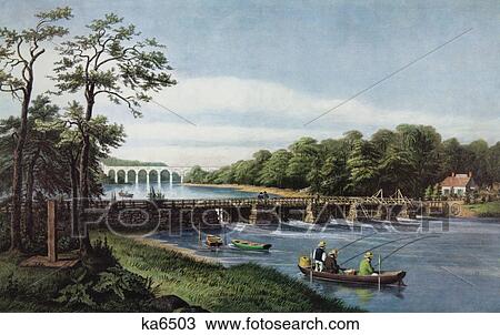 1800S Fishing At Macomb Dam Harlem River, Ny currier & ives ™ ™ Print 1852 View Large Photo Image Stock Image - 1800S Fishing At Macomb Dam Harlem River, Ny currier & ives ™ ™ Print 1852. Fotosearch