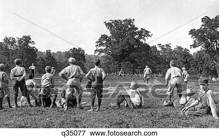 1900S 1910S 1920S Group Of Boys Playing Baseball On Outdoor Field Jackson County Missouri Usa View Large Photo Image Stock Photo - 1900S 1910S 1920S Group Of Boys Playing Baseball On Outdoor Field Jackson County Missouri Usa. Fotosearch