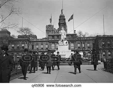 1920S Pedestrians At The Mock-Up Of Proposed Civic Virtue Statue City Hall Park New York City In 1941 Statue Was Moved To Queens View Large Photo Image Stock Photograph - 1920S Pedestrians At The Mock-Up Of Proposed Civic Virtue Statue City Hall Park New York City In 1941 Statue Was Moved To Queens. Fotosearch
