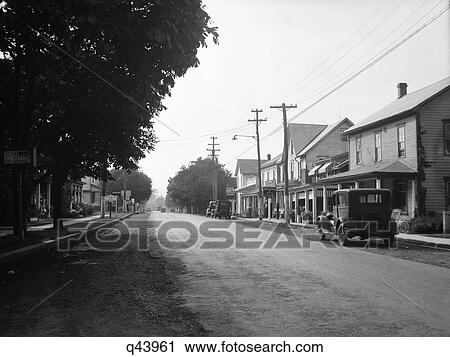 1930S Jennerstown Pennsylvania Looking Down The Main Street Of This Small Town View Large Photo Image Stock Image - 1930S Jennerstown Pennsylvania Looking Down The Main Street Of This Small Town. Fotosearch
