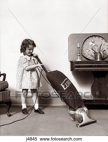 1930S Little Girl Vacuuming With Eureka Electric Vacuum Cleaner View Large Photo Image Stock Photography - 1930S Little Girl Vacuuming With Eureka Electric Vacuum Cleaner. Fotosearch