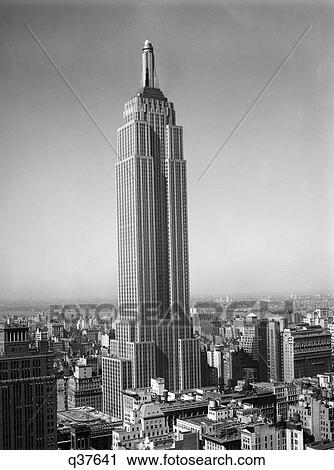 1930S New York City Empire State Building Full Length Without Antennae View Large Photo Image Stock Image - 1930S New York City Empire State Building Full Length Without Antennae. Fotosearch