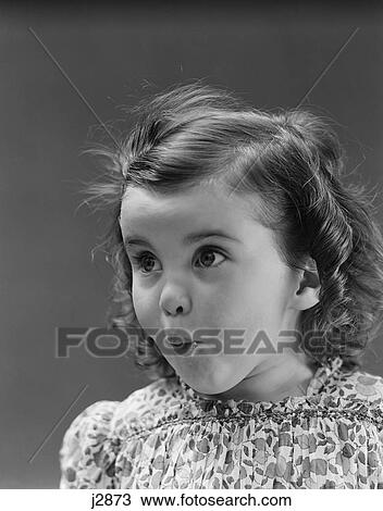 1930S Portrait Brunette Little Girl With Surprised Amazed Facial Expression View Large Photo Image Stock Image - 1930S Portrait Brunette Little Girl With Surprised Amazed Facial Expression. Fotosearch