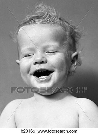1940S Portrait Baby With Messy Hair Laughing With Eyes Closed View Large Photo Image Stock Photography - 1940S Portrait Baby With Messy Hair Laughing With Eyes Closed. Fotosearch