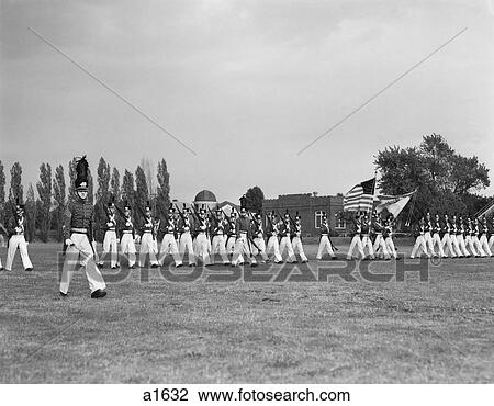 1940S Students Marching Pennsylvania Military College In Chester View Large Photo Image Stock Image - 1940S Students Marching Pennsylvania Military College In Chester. Fotosearch