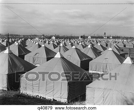 1940S Tent City Military Training Quarters For Troops Ww2 Fort Dix Nj 44Th Division National Guard View Large Photo Image Stock Photo - 1940S Tent City Military Training Quarters For Troops Ww2 Fort Dix Nj 44Th Division National Guard. Fotosearch