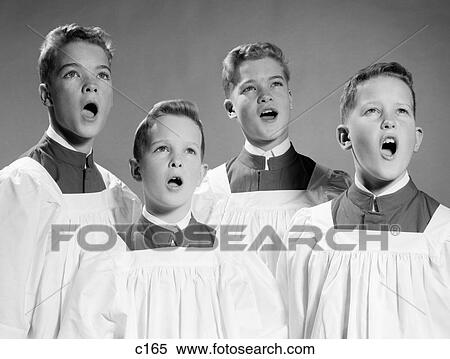 1950S 1960S Four Choir Boys Singing View Large Photo Image Stock Photography - 1950S 1960S Four Choir Boys Singing . Fotosearch