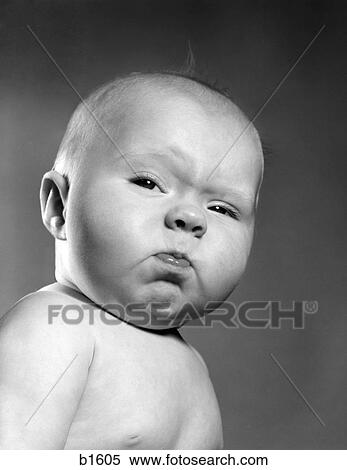 1950S Head Shot Of Baby With Funny Puckered Mouth Facial Expression View Large Photo Image Stock Photography - 1950S Head Shot Of Baby With Funny Puckered Mouth Facial Expression. Fotosearch