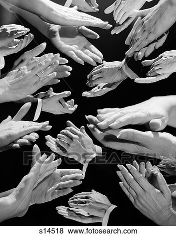 1950S Montage Of Many Man And Woman Hands Clapping View Large Photo Image Stock Photo - 1950S Montage Of Many Man And Woman Hands Clapping. Fotosearch