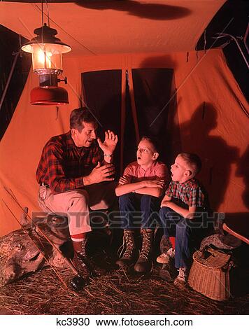 1960S 1970S Grandfather Telling Scary Story To Boys By Tent At Night Campsite In Shadows View Large Photo Image Stock Image - 1960S 1970S Grandfather Telling Scary Story To Boys By Tent At Night Campsite In Shadows. Fotosearch