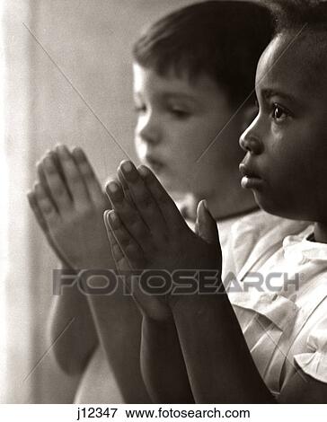 1960S 1970S Two Children Praying Sunday School View Large Photo Image Stock Photo - 1960S 1970S Two Children Praying Sunday School. Fotosearch