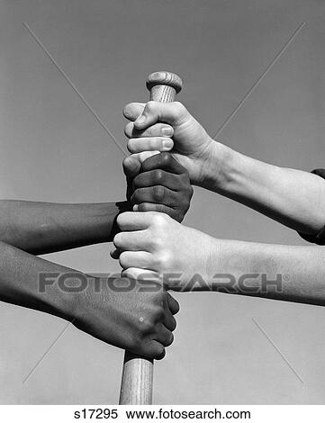 1960S African-American And Caucasian Hands Gripping Baseball Bat View Large Photo Image Stock Photography - 1960S African-American And Caucasian Hands Gripping Baseball Bat. Fotosearch