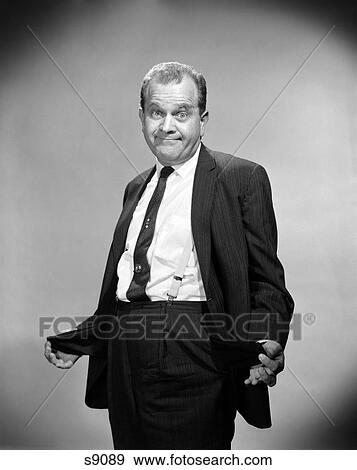 1960S Businessman With Empty Pocket Turned Inside Out No Money View Large Photo Image Stock Photo - 1960S Businessman With Empty Pocket Turned Inside Out No Money. Fotosearch