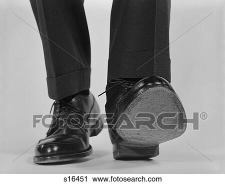 1960S Close-Up Male Feet Shoes Walking View Large Photo Image Stock Image - 1960S Close-Up Male Feet Shoes Walking . Fotosearch