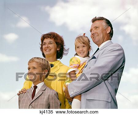 1960S Family Portrait Father Mother Daughter Son Outdoor View Large Photo Image Stock Photography - 1960S Family Portrait Father Mother Daughter Son Outdoor. Fotosearch