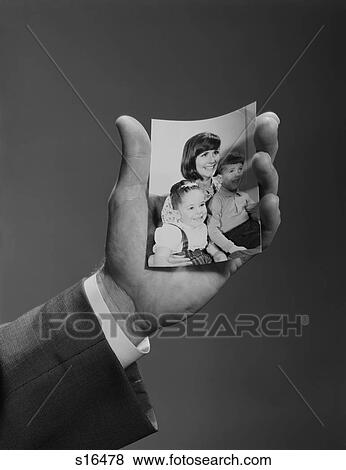 1960S Male Hand Holding Family Photo View Large Photo Image Stock Photo - 1960S Male Hand Holding Family Photo. Fotosearch