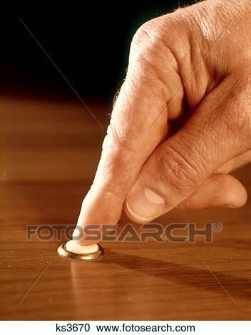 1960S Male Hand Pushing White Control Button View Large Photo Image Stock Image - 1960S Male Hand Pushing White Control Button. Fotosearch