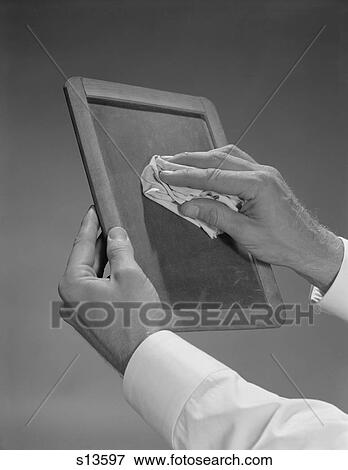 1960S Male Hands Wiping Slate Clean View Large Photo Image Stock Photo - 1960S Male Hands Wiping Slate Clean. Fotosearch