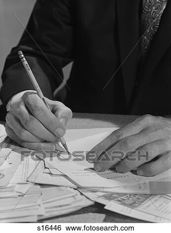 1960S Male Hands Writing With Pencil On Papers View Large Photo Image Stock Photograph - 1960S Male Hands Writing With Pencil On Papers. Fotosearch