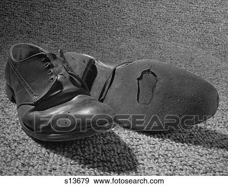 1960S Old Shoes Well Worn With Hole In The Sole View Large Photo Image Stock Photo - 1960S Old Shoes Well Worn With Hole In The Sole. Fotosearch