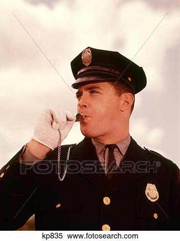 1960S Portrait Man Policeman Traffic Cop Blowing Whistle View Large Photo Image Stock Photography - 1960S Portrait Man Policeman Traffic Cop Blowing Whistle. Fotosearch