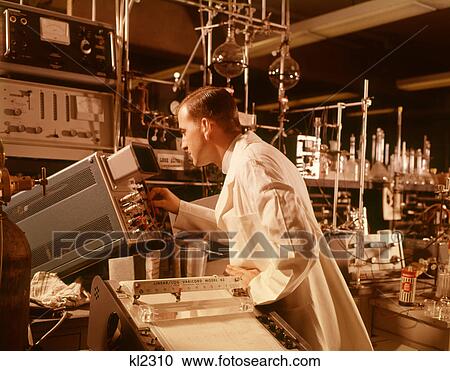 1960S Scientist Lab Technician Looking Into Oscilloscope In Laboratory View Large Photo Image Stock Image - 1960S Scientist Lab Technician Looking Into Oscilloscope In Laboratory. Fotosearch