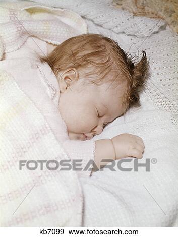Stock Photo - 1960S Sleeping Baby Infant. Fotosearch