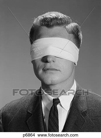 1960S Young Man Wearing Blindfold View Large Photo Image Picture - 1960S Young Man Wearing Blindfold. Fotosearch