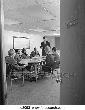 1970S Group 7 Executive Business People Conference Table Viewed Through Open Door View Large Photo Image Stock Image - 1970S Group 7 Executive Business People Conference Table Viewed Through Open Door. Fotosearch