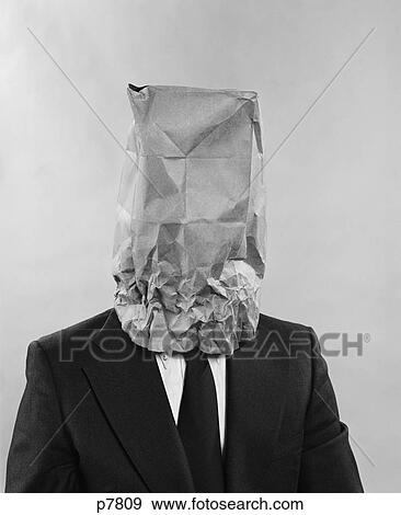 1970S Man Business Suit Paper Bag Over His Head View Large Photo Image Stock Photo - 1970S Man Business Suit Paper Bag Over His Head. Fotosearch