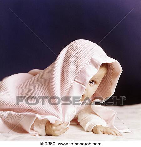 1980S Baby Peeking Out From Under Blanket View Large Photo Image Stock Image - 1980S Baby Peeking Out From Under Blanket. Fotosearch